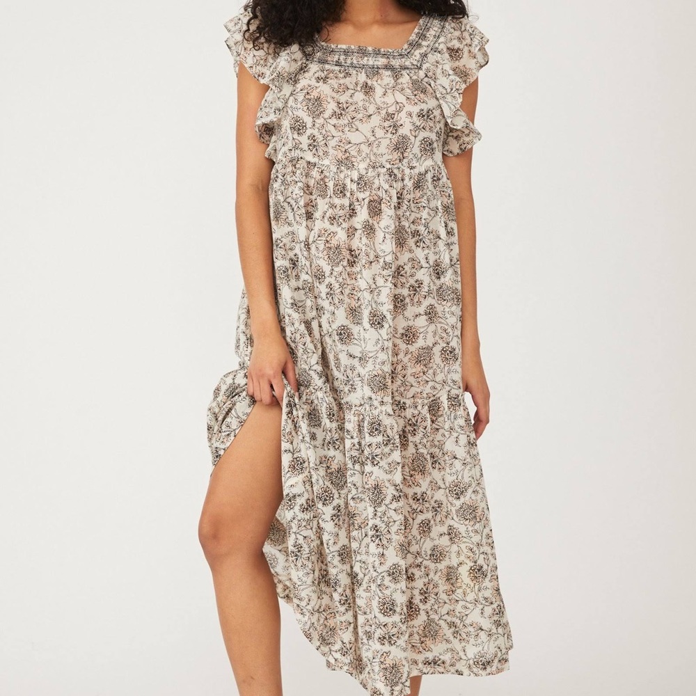 Free People Bonita Printed Midi Dress